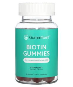 GummYum!, Biotin Gummies, Strawberry, 2,500 mcg, 60 Gummies