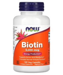NOW Foods, Biotin, 5,000 mcg, 120 Veg Capsules