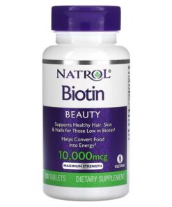 Natrol, Biotin, Maximum Strength, 10,000 mcg, 100 Tablets