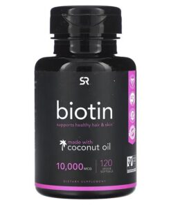 Sports Research, Biotin with Coconut Oil, 10,000 mcg, 120 Veggie Softgels
