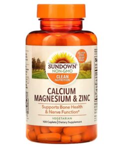 Sundown Naturals, Calcium, Magnesium & Zinc, 100 Caplets