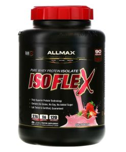 ALLMAX, Isoflex, Pure Whey Protein Isolate (WPI Ion-Charged Particle Filtration), Strawberry, 5 lbs. (2.27 kg)
