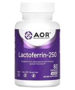 Advanced Orthomolecular Research AOR, Lactoferrin-250, 60 Capsules