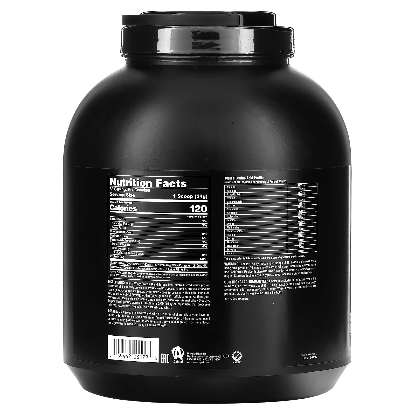 Animal, Whey Isolate Loaded, Chocolate Chip, 4 lb (1.81 kg)_1