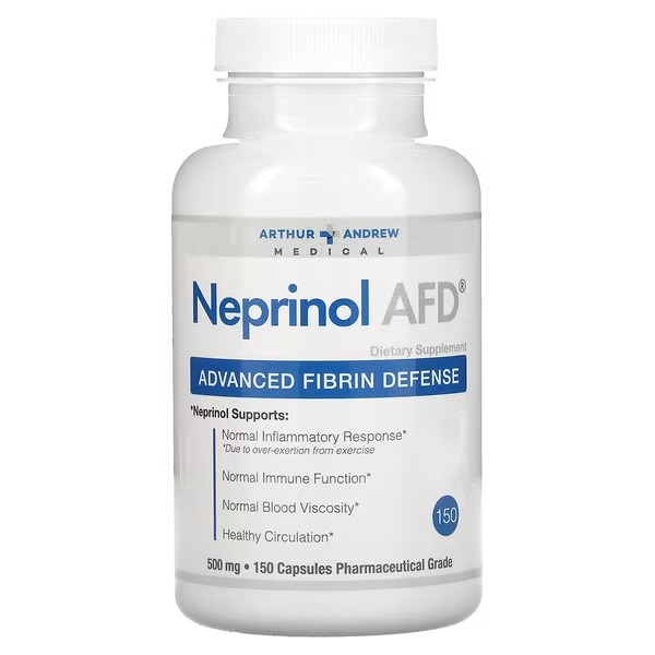 Arthur Andrew Medical, Neprinol AFD, Advanced Fibrin Defense, 500 mg, 150 Capsules