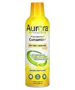 Aurora Nutrascience, Mega-Liposomal Curcumin+, Organic Fruit, 450 mg, 16 fl oz (480 ml)