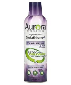 Aurora Nutrascience, Mega-Liposomal Glutathione+, Plus Vitamin C, Organic Fruit, 750 mg, 16 fl oz (480 ml)