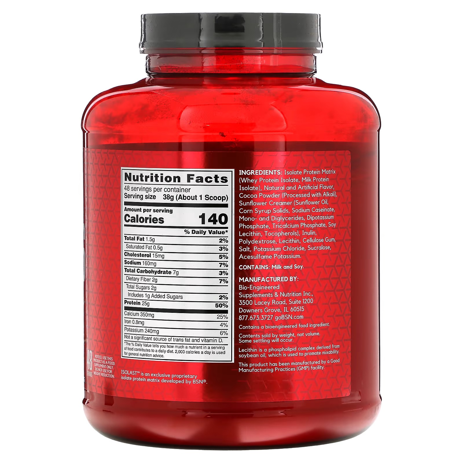 BSN, Syntha-6 Isolate, Protein Powder Drink Mix, Chocolate Milkshake, 4.02 lb (1.82 kg)_1