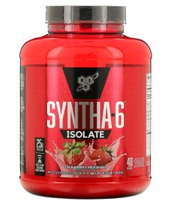 BSN, Syntha-6 Isolate, Protein Powder Drink Mix, Strawberry Milkshake, 4.02 lbs (1.82 kg)