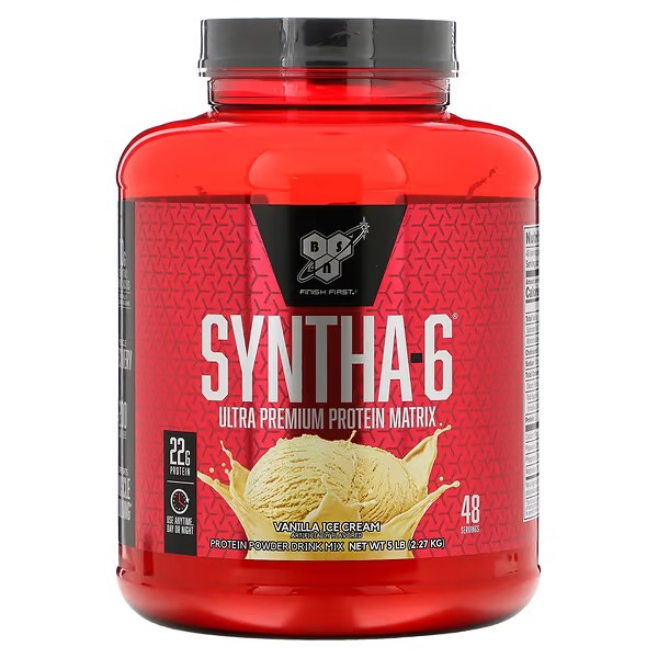 BSN, Syntha-6, Ultra Premium Protein Matrix, Vanilla Ice Cream, 5 lb (2.27 kg)
