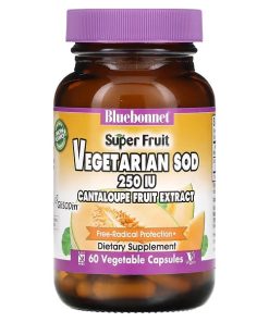 Bluebonnet Nutrition, Super Fruit, Vegetarian SOD, Cantaloupe Fruit Extract, 250 IU, 60 Vegetable Capsules
