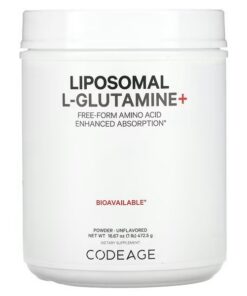 Codeage, Liposomal L-Glutamine+, Unflavored, 1 lb (472.5 g)