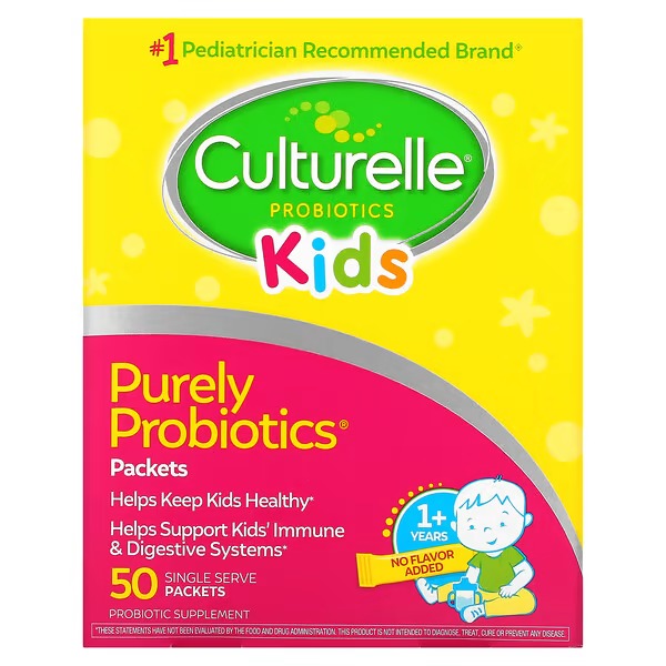 Culturelle, Kids, Purely Probiotics, 1+ Years, Unflavored, 50 Single Serve Packets