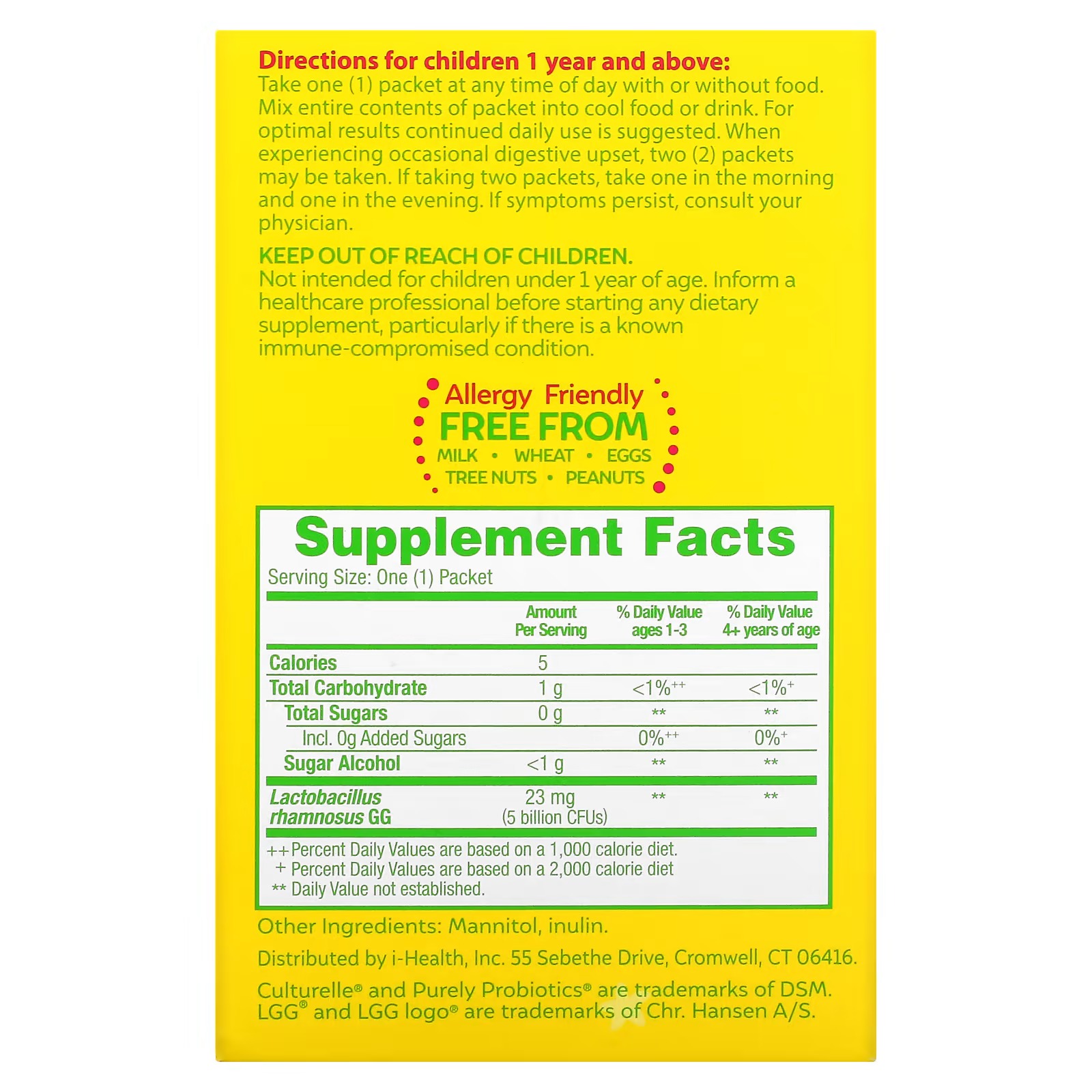 Culturelle, Kids, Purely Probiotics, 1+ Years, Unflavored, 50 Single Serve Packets1