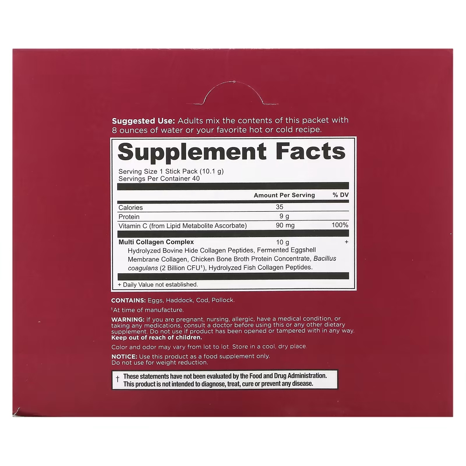 Dr. Axe : Ancient Nutrition, Multi Collagen Protein, 40 Single Stick Packets, 0.36 oz (10.1 g) Each_2