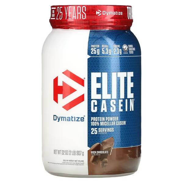 Dymatize, Elite Casein, Rich Chocolate, 2 lb (907 g)