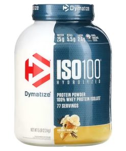 Dymatize, ISO100 Hydrolyzed, 100% Whey Protein Isolate, Gourmet Vanilla, 5 lb (2.3 kg)