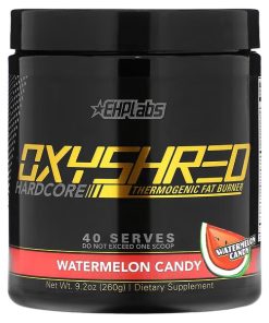 EHPlabs, Oxyshred Hardcore, Thermogenic Fat Burner, Watermelon Candy, 9.2 oz (260 g)