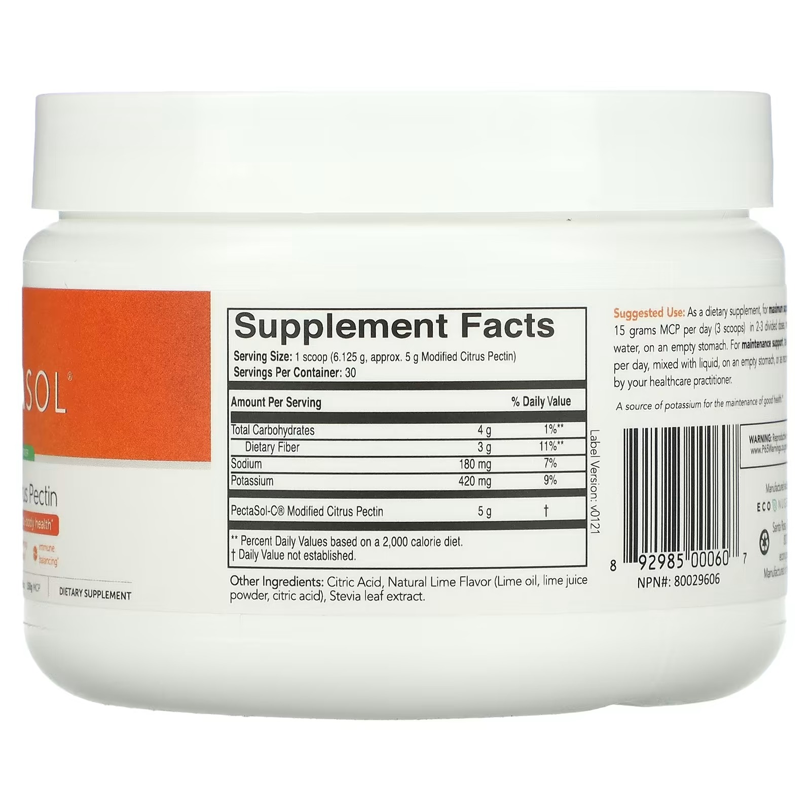 Econugenics, Modified Citrus Pectin, Lime Infusion , 6.48 oz (184 g)1