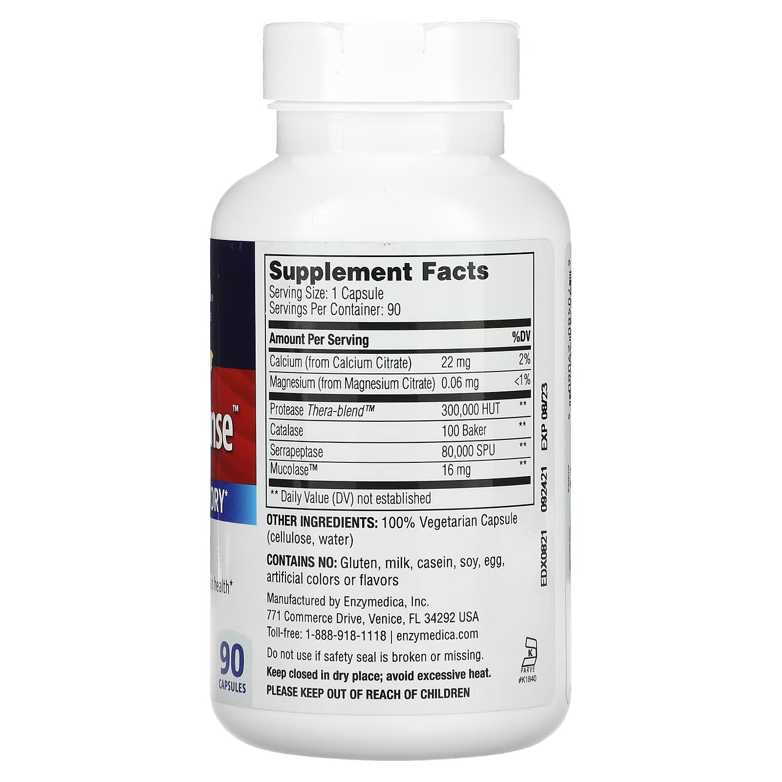 Enzymedica, Extra Strength Enzyme Defense, 90 Capsules1