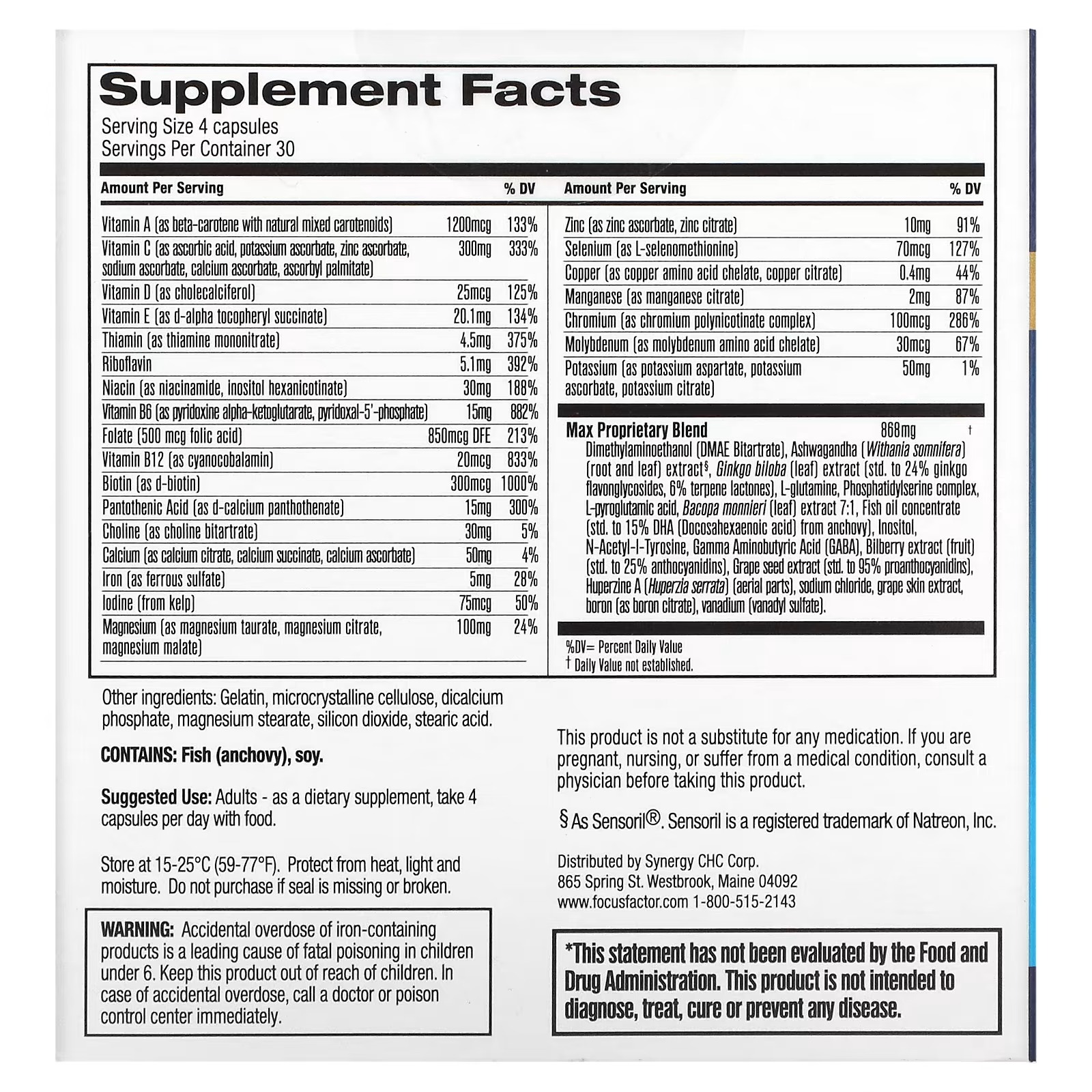 Focus Factor, Max Strength, 120 Capsules_2