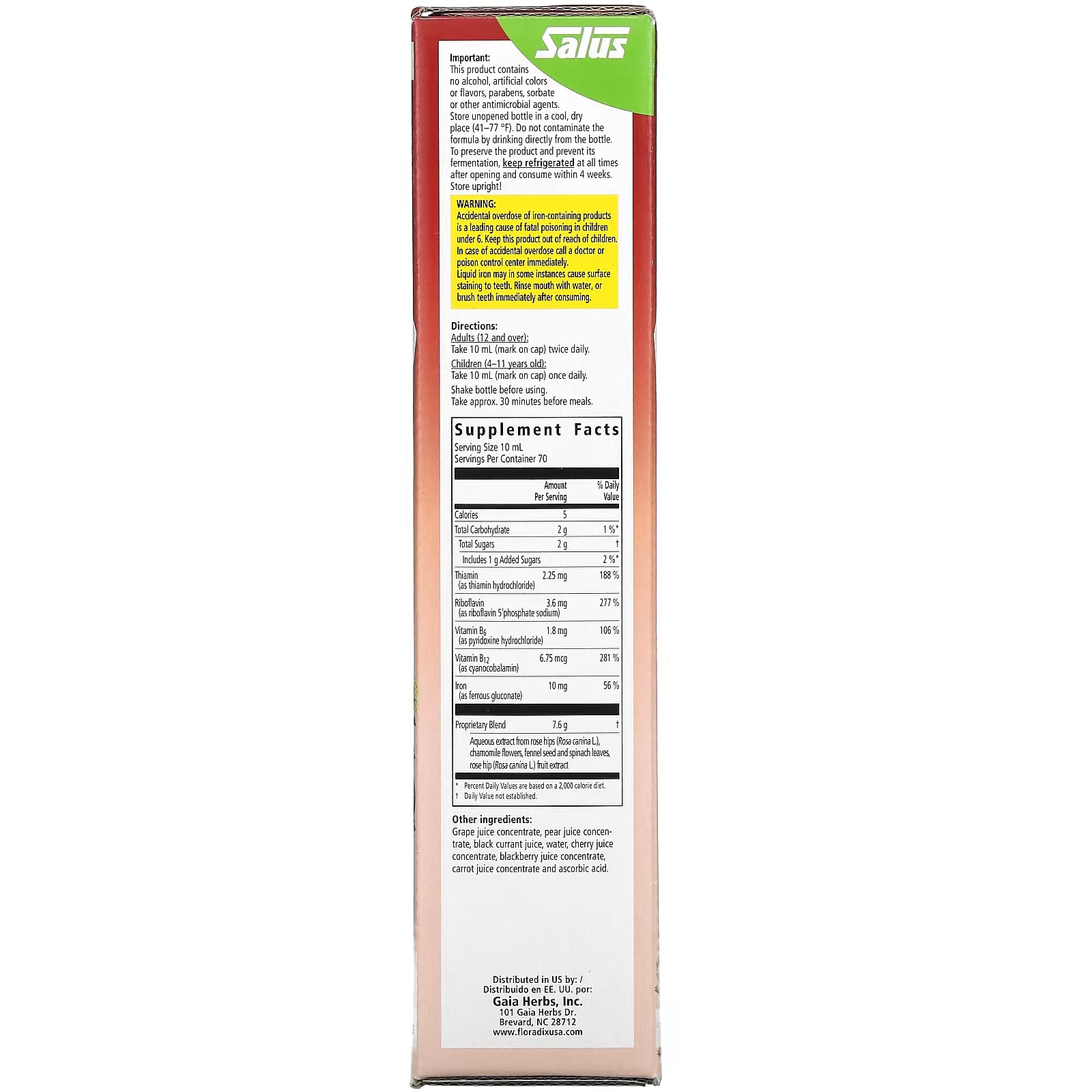 Gaia Herbs, Floradix, Floravital Iron + Herbs, 23 fl oz (700 ml)_3