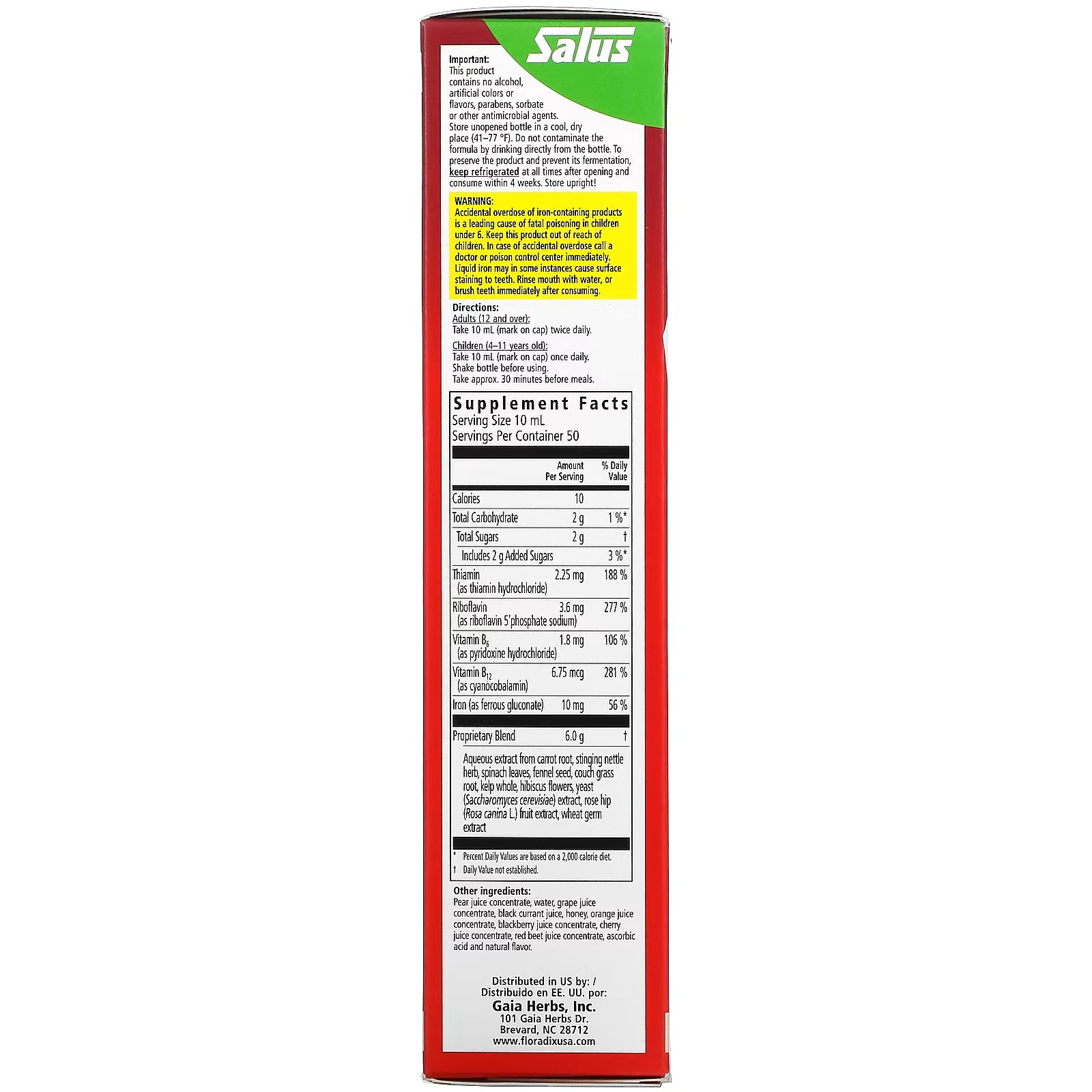 Gaia Herbs, Floradix, Iron + Herbs, 17 fl oz (500 ml)1