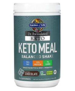Garden of Life, Dr. Formulated Keto Meal Balanced Shake, Chocolate, 1.54 lbs (700 g)