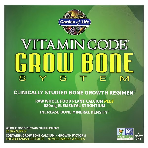 Garden of Life, Vitamin Code, Grow Bone System, 2 Part Program