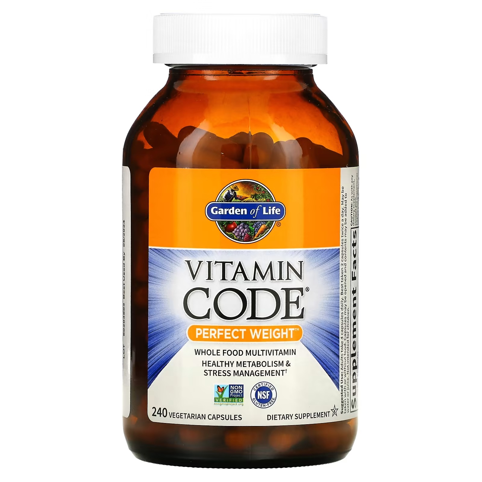 Garden of Life, Vitamin Code, Perfect Weight, 240 Vegetarian Capsules_1