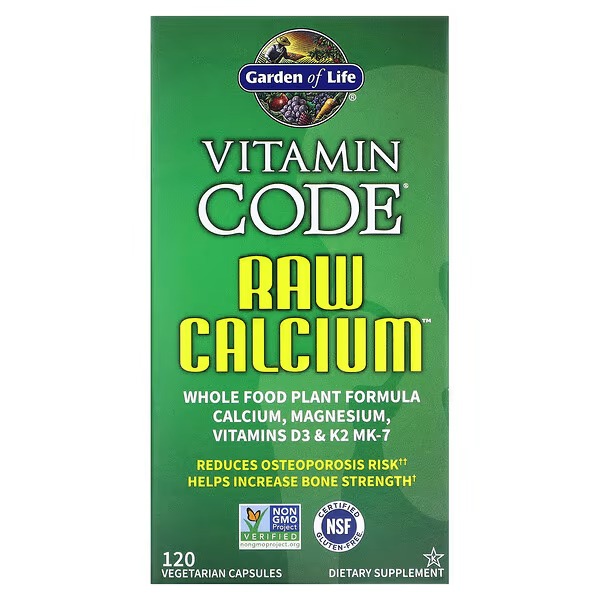 Garden of Life, Vitamin Code, RAW Calcium, 120 Vegetarian Capsules_11zon