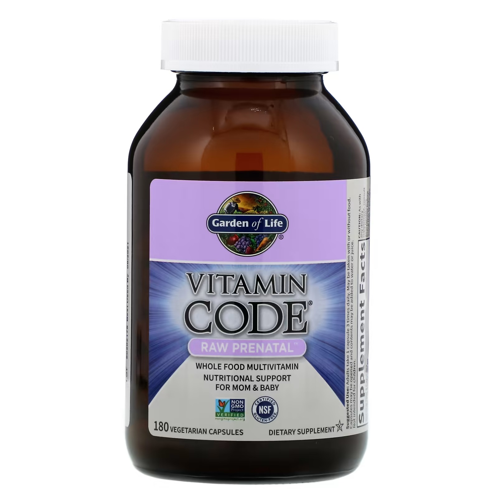 Garden of Life, Vitamin Code, RAW Prenatal, 180 Vegetarian Capsules2