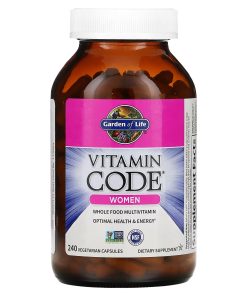 Garden of Life, Vitamin Code, Whole Food Multivitamin for Women, 240 Vegetarian Capsules