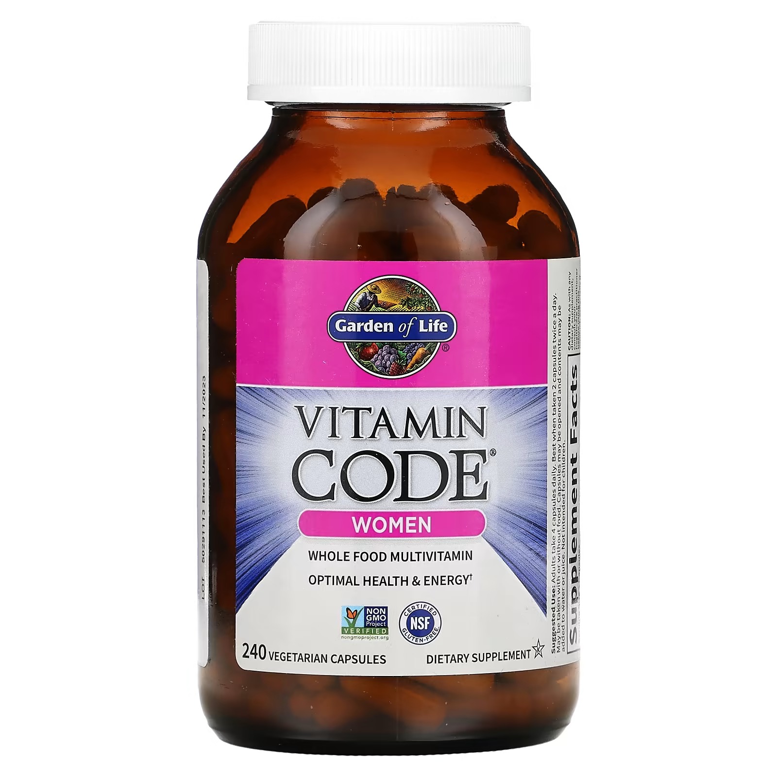 Garden of Life, Vitamin Code, Whole Food Multivitamin for Women, 240 Vegetarian Capsules_1