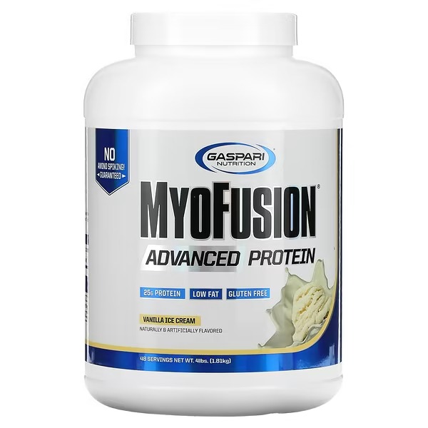 Gaspari Nutrition, MyoFusion, Advanced Protein, Vanilla Ice Cream, 4 lbs (1.81 kg)