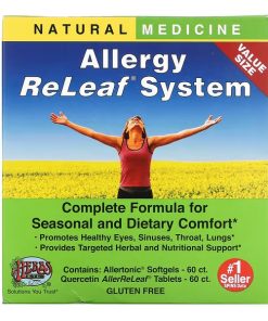 Herbs Etc., Allergy ReLeaf System, 2 Bottles, 60 Softgels/60 Tablets
