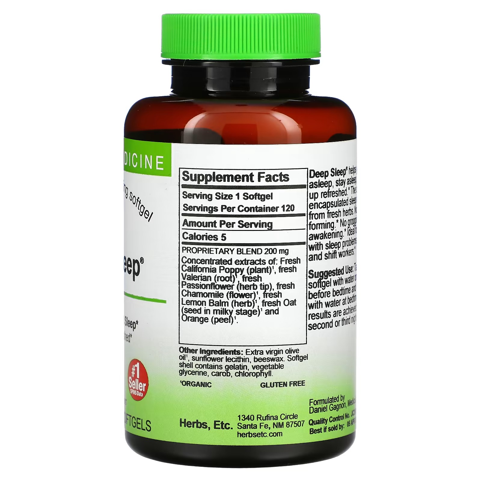 Herbs Etc., Deep Sleep, 120 Fast-Acting Softgels1