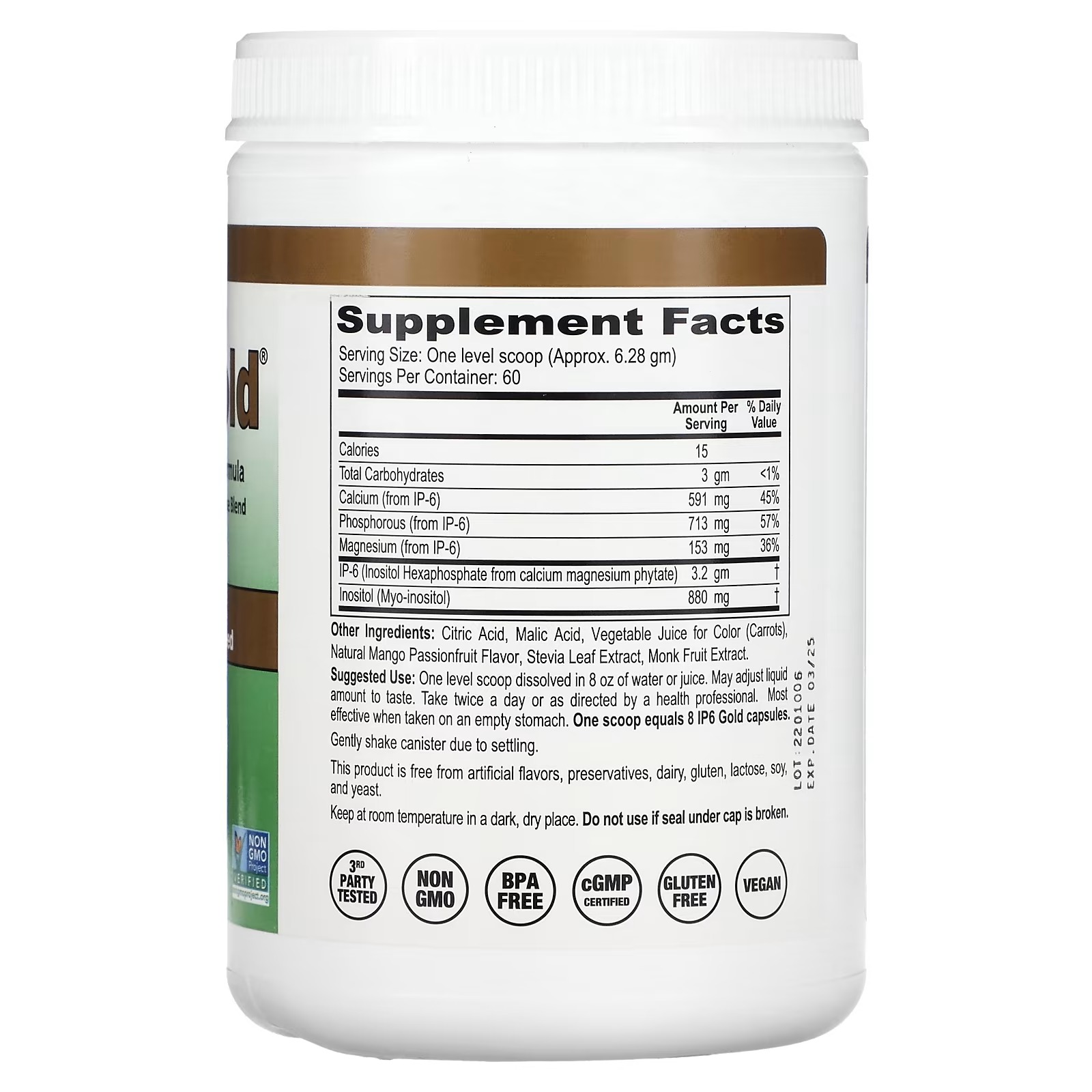 IP-6 International, IP6 Gold, Immune Support Formula Powder, Mango Passionfruit, 377 gm_1