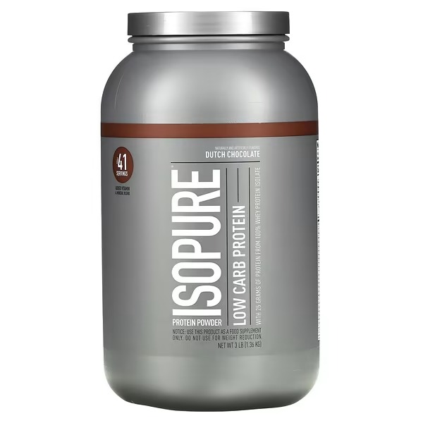 Isopure, Low Carb Protein Powder, Dutch Chocolate, 3 lb (1.36 kg)