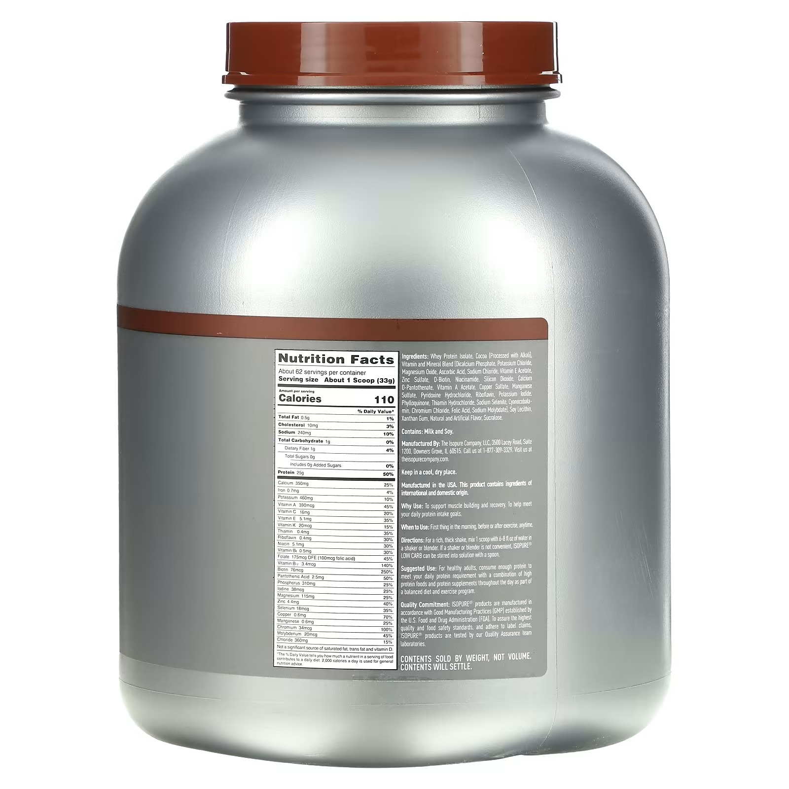 Isopure, Low Carb Protein Powder, Dutch Chocolate, 4.5 lb (2.04 kg)_1