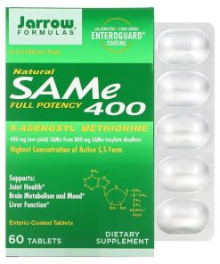 Jarrow Formulas, SAMe (Disulfate Tosylate), 400 mg, 60 Enteric Coated Tablets