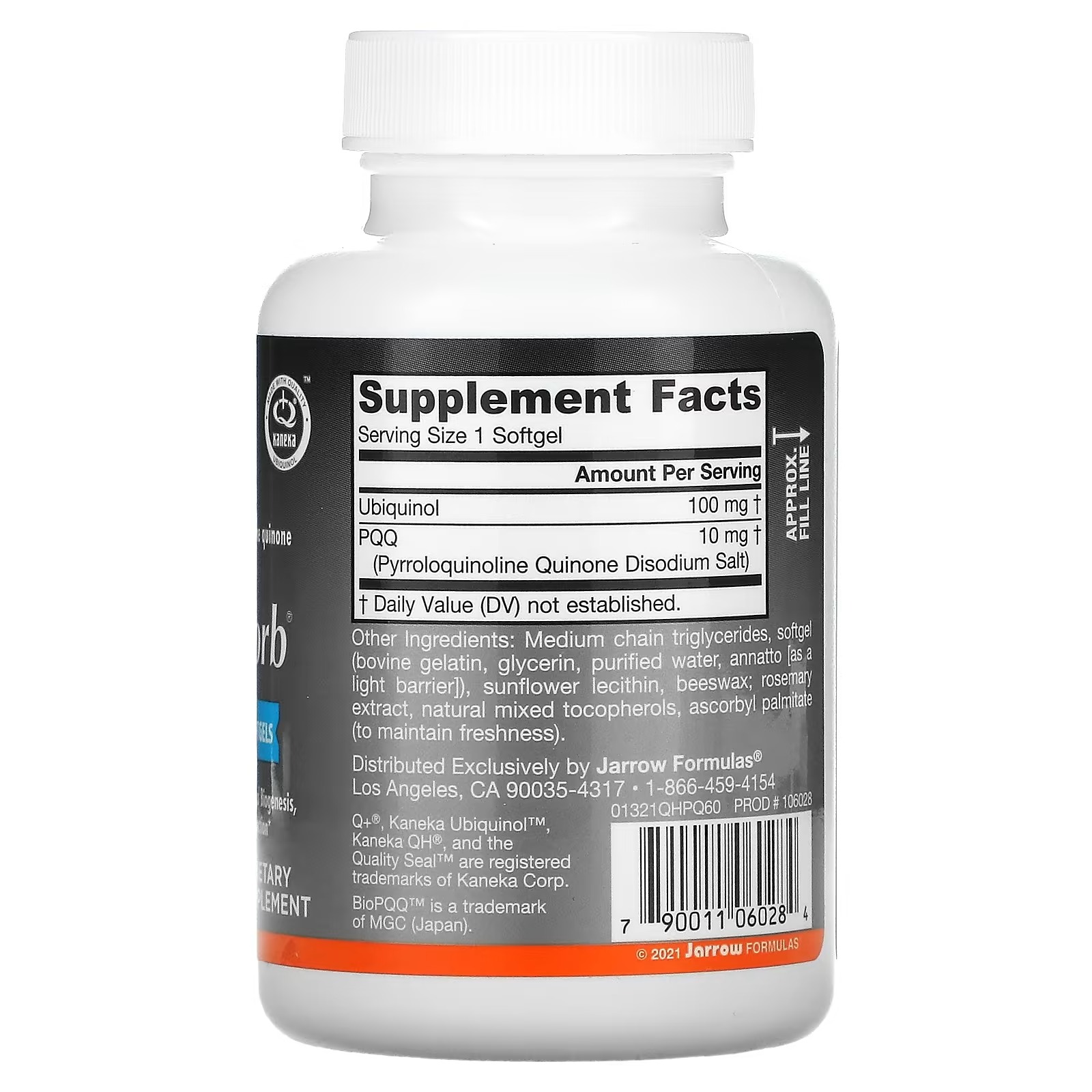 Jarrow Formulas, Ubiquinol, QH-Absorb + PQQ, 60 Softgels1