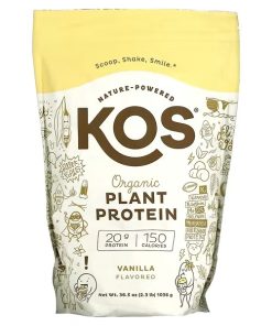 KOS, Organic Plant Protein, Vanilla, 2.3 lb (1,036 g)