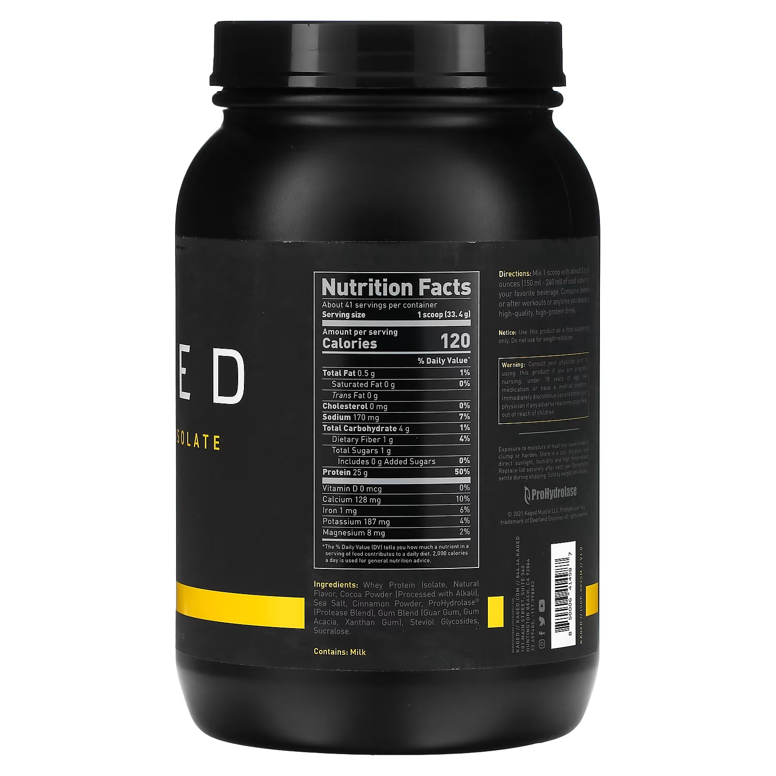 Kaged, Whey Protein Isolate, S'mores, 3 lb (1.36 kg)_1