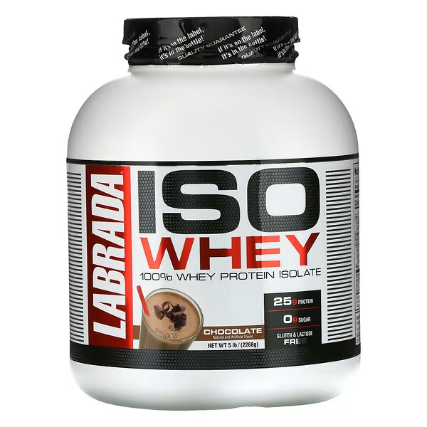 Labrada Nutrition, ISO Whey, 100% Whey Protein Isolate, Chocolate, 5 lb (2268 g)