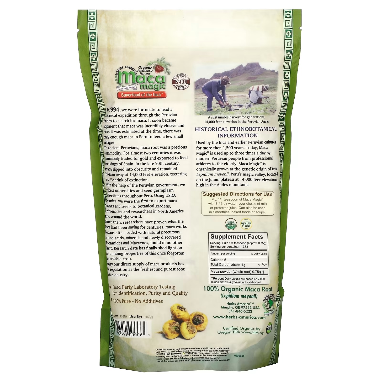 Maca Magic, Organic 100% Pure Maca Root Powder, 2.2 lbs (1,000 g)1