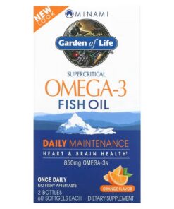 Minami Nutrition, Supercritical Omega-3 Fish Oil, Orange, 850 mg, 2 Bottles, 60 Softgels Each