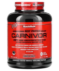 MuscleMeds, Carnivor, Bioengineered Beef Protein Isolate, Cookies & Cream, 3.7 lbs (1680 g)