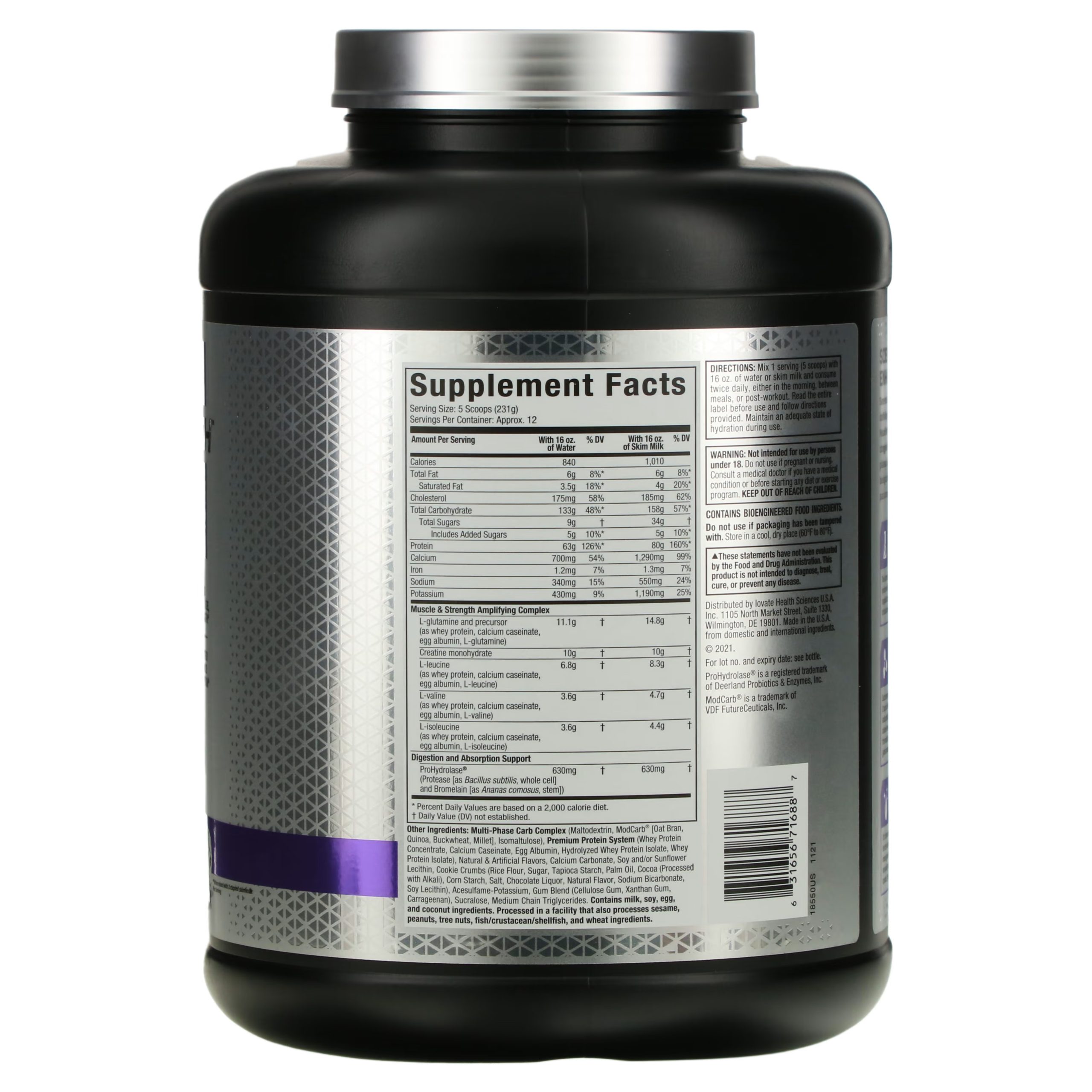 MuscleTech, Mass Tech Elite, Cookies & Cream, 6 lbs (2.72 kg)_1