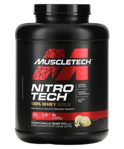 MuscleTech, Nitro Tech, 100% Whey Gold, French Vanilla Cream, 5 lbs (2.27 kg)